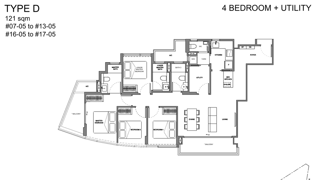 4-Bedroom + Utility, Type D