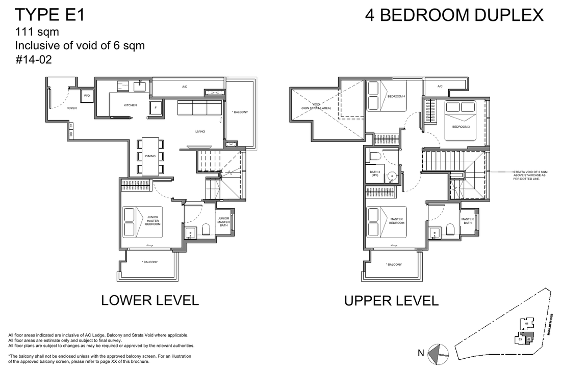 4-Bedroom Duplex, Type E1